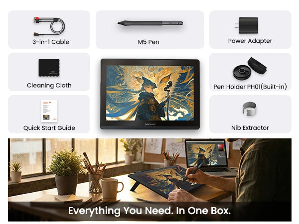 DIGIDRAW Turing 14 Package Contents and Included Accessories