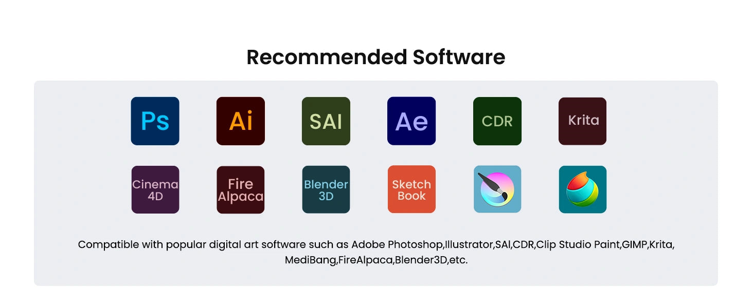 DIGIDRAW Turing 14 Compatible with Adobe Photoshop Illustrator Clip Studio Paint and Krita