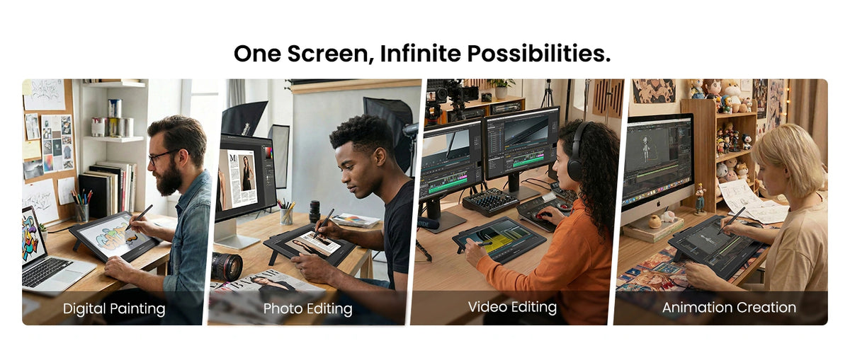 DIGIDRAW Turing 14 D1401 versatile usage for digital painting, image editing, video editing, and animation creation
