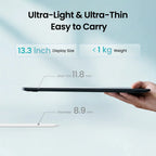 Tableta de dibujo ultraligera y ultradelgada DIGIDRAW Turing, pantalla de 13.3 pulgadas que pesa menos de 1 kg con un grosor de 11.8 mm.