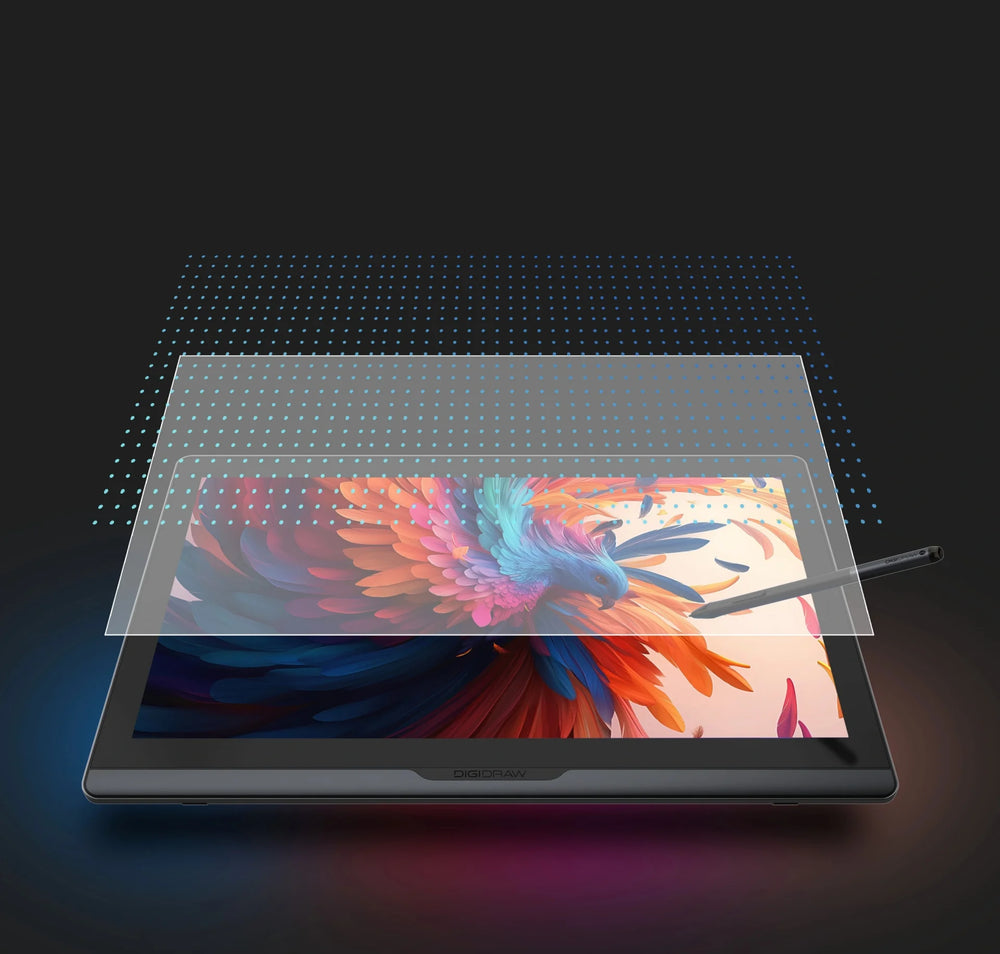 DIGIDRAW Turing 19 Pro D1901T Paper-like 3.0 technology with full-laminated anti-glare (AG) and anti-fingerprint (AF) coating for a true paper-feel.