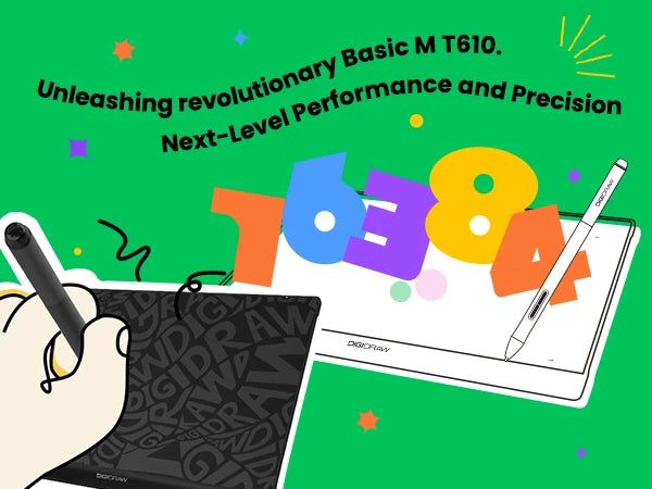 DIGIDRAW Turing Basic M T610 advanced drawing features with 16384 pressure sensitivity levels and excellent tilt recognition