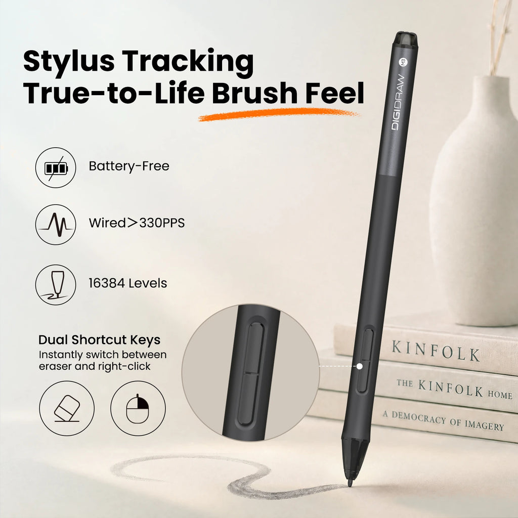 DIGIDRAW-DIGIDRAW Turing Basic M T610 Graphics Tablet with USB-C