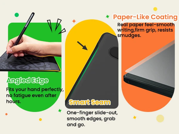 DIGIDRAW Turing Basic M T610 with ergonomic angled edges and paper-like anti-glare surface to reduce screen reflections