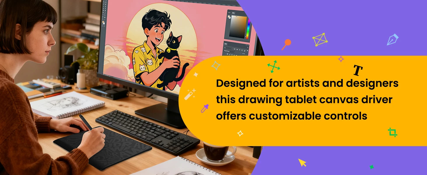 DIGIDRAW Turing Basic M T610 designed for professionals and artists, featuring an intuitive and customizable control driver for efficient design