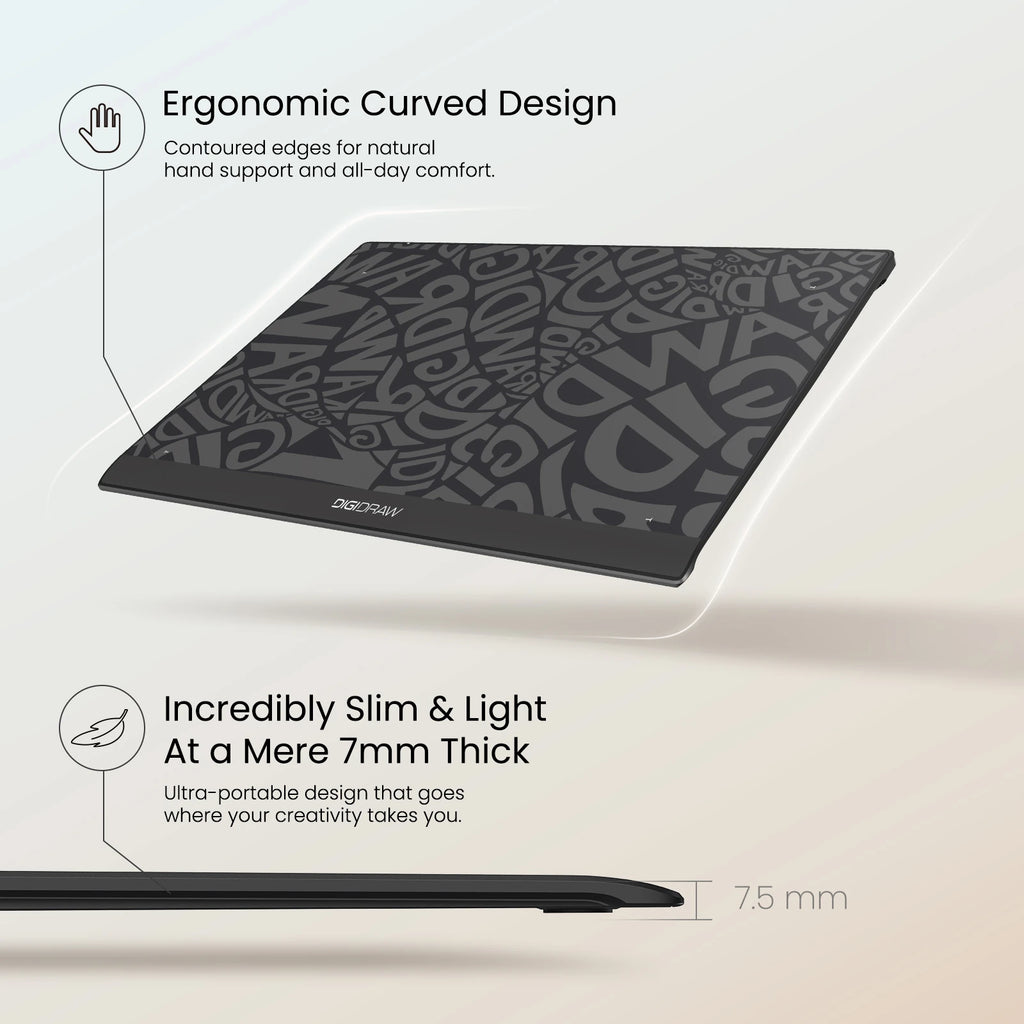 DIGIDRAW-DIGIDRAW Turing Basic M T610 Graphics Tablet with USB-C