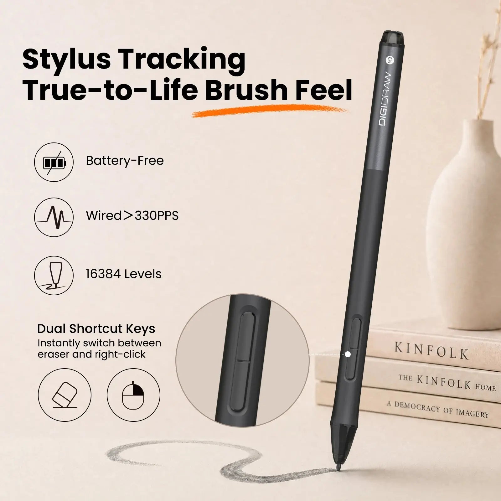 DIGIDRAW-DIGIDRAW Turing Basic S T410 Graphics Tablet with USB-C