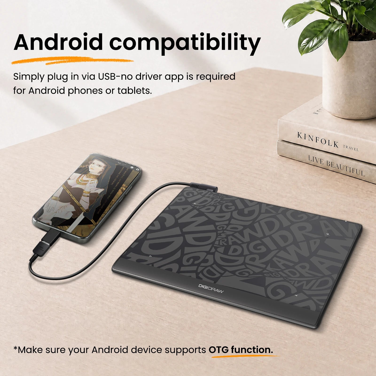 DIGIDRAW-DIGIDRAW Turing Basic S T410 Graphics Tablet with USB-C