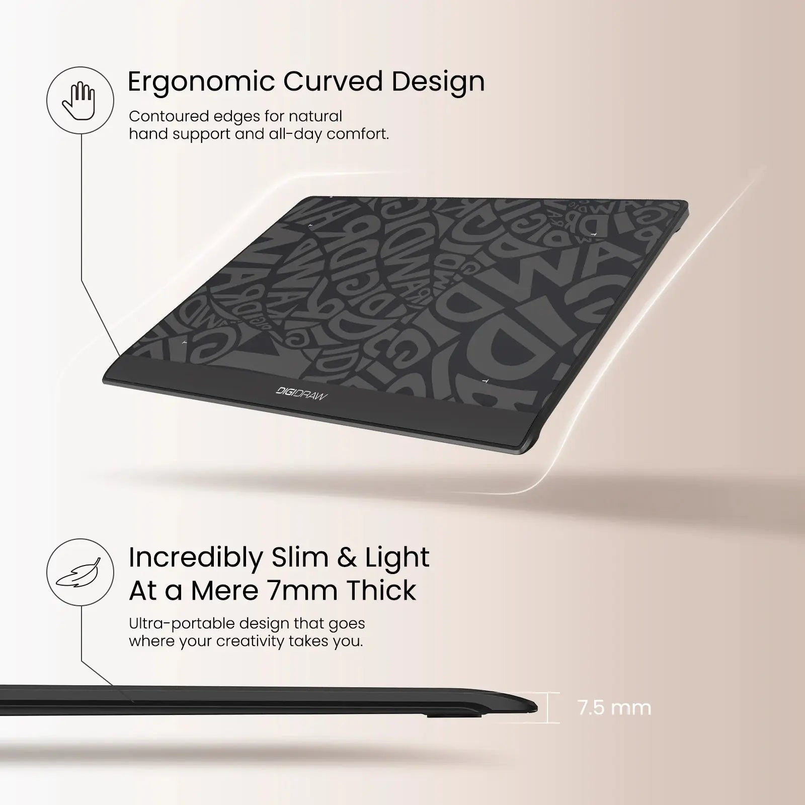 DIGIDRAW-DIGIDRAW Turing Basic S T410 Graphics Tablet with USB-C