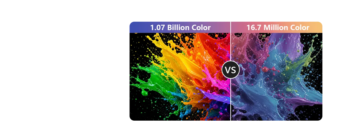 Display layer showcasing 1.07 billion vibrant colors on the DIGIDRAW Turing Pro 19 D1901T 4K drawing monitor for precise color restoration.