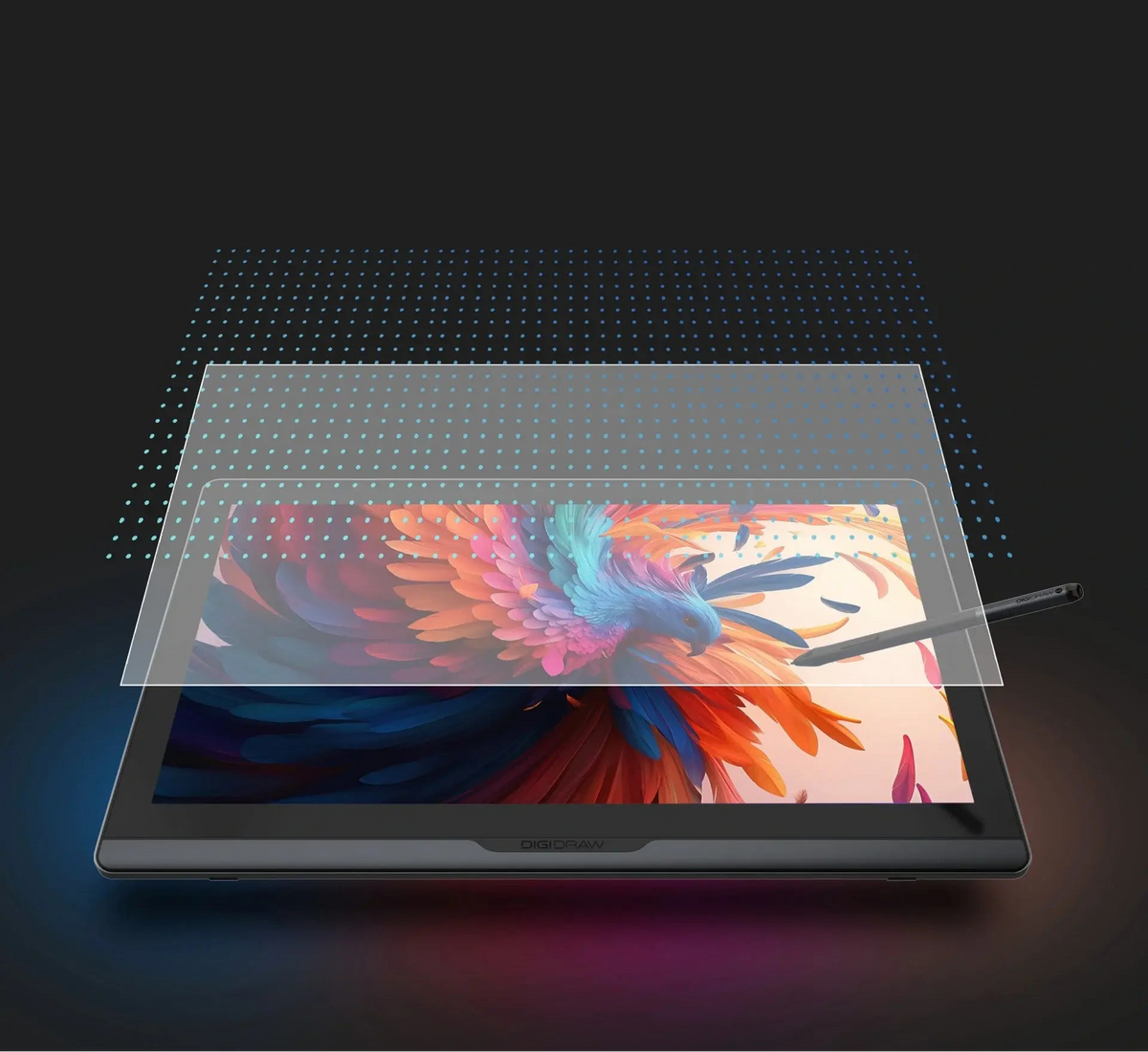 DIGIDRAW Turing Pro 19 D1901T Paper-like 3.0 technology with full-laminated anti-glare (AG) and anti-fingerprint (AF) coating for a true paper-feel.