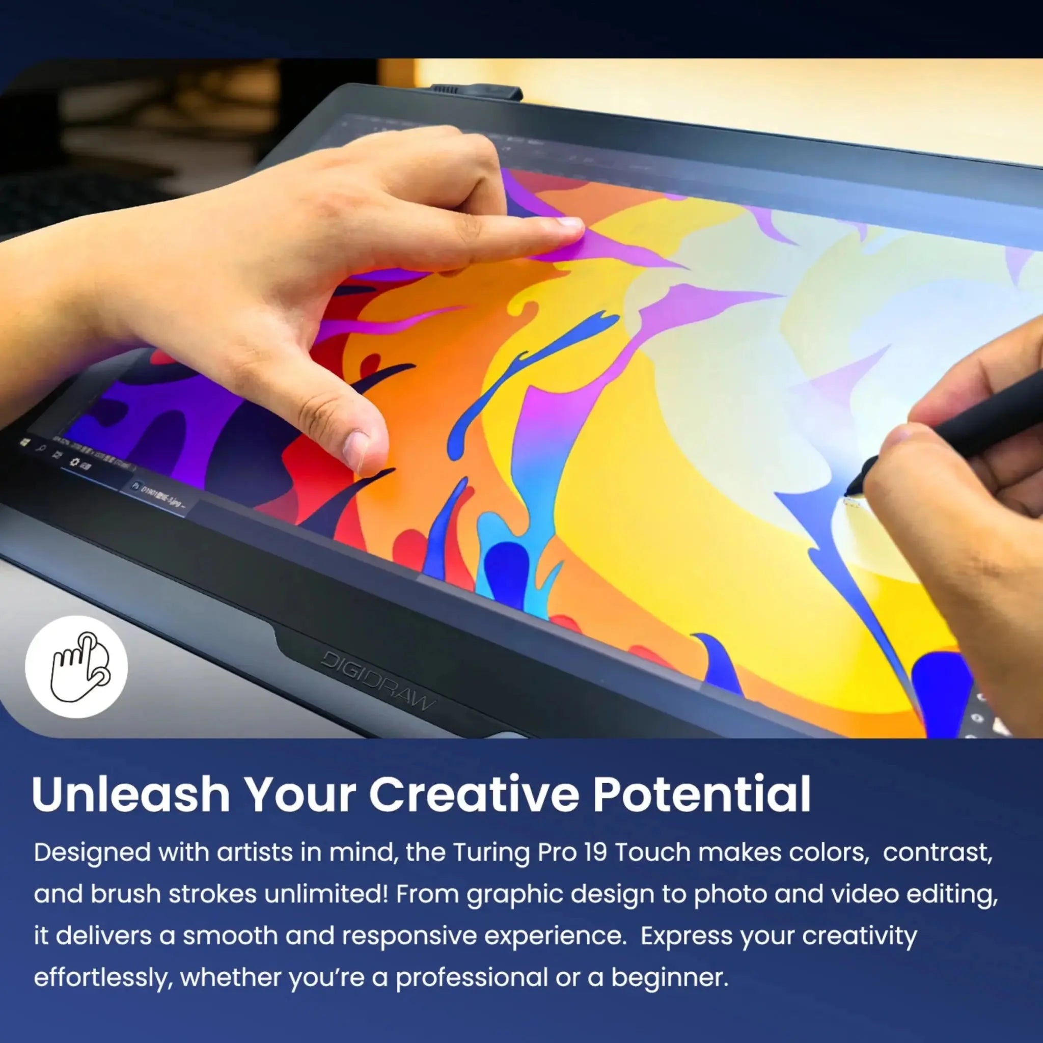 DIGIDRAW-DIGIDRAW Turing 19 Pro 18.4" 4K Touch Pen Display