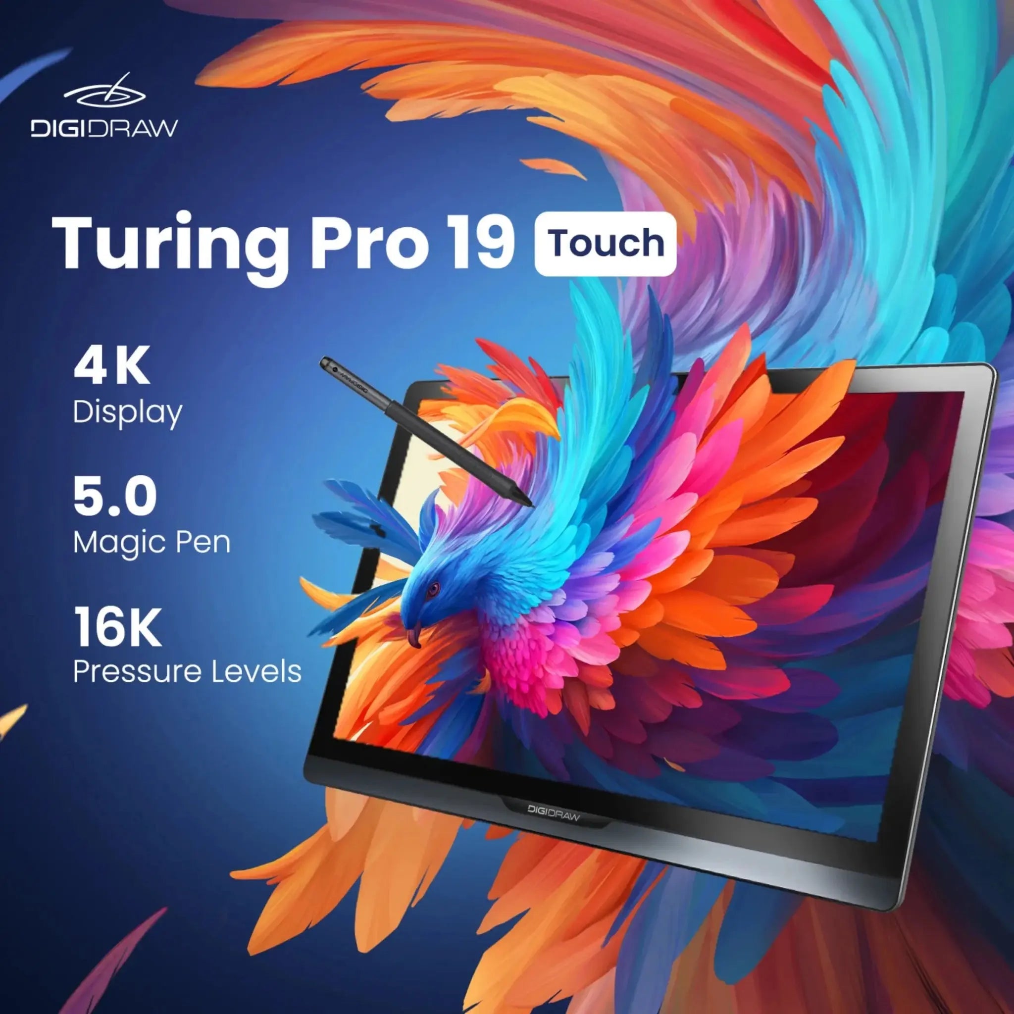 DIGIDRAW-DIGIDRAW Turing 19 Pro 18.4" 4K Touch Pen Display